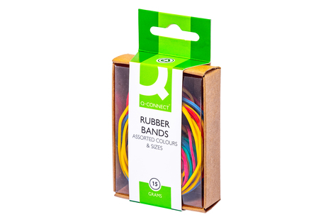 Q-Connect® Gummiringe - 15 g, farbig sortiert - Büro Markt Kirste