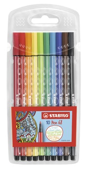 Premium-Filzstift mit Pinselspitze für variable Strichstärken - STABILO Pen  68 brush - 25er Metalletui - mit 19 verschiedenen Farben