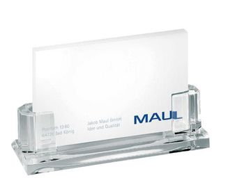Maul Acryl Visitenkarten-Halter - ca. 35 Karten, 110 x 44 x 32 mm, glasklar  - My Büro Shop GmbH